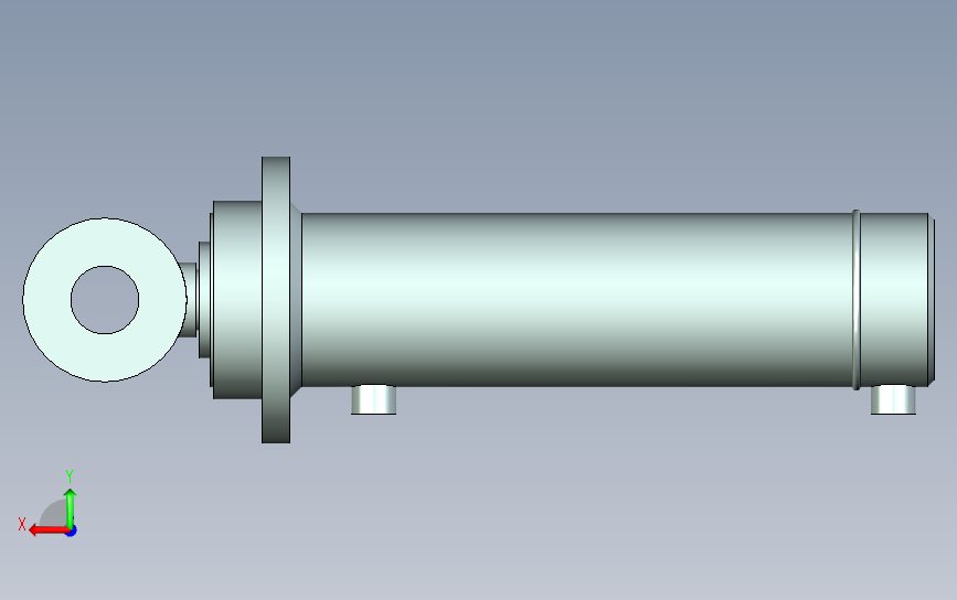 HSG_DF2_100-260-0-B工程用液压缸 背面视图