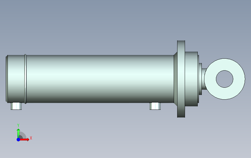 HSG_DF2_110-280-0-B工程用液压缸 正面视图