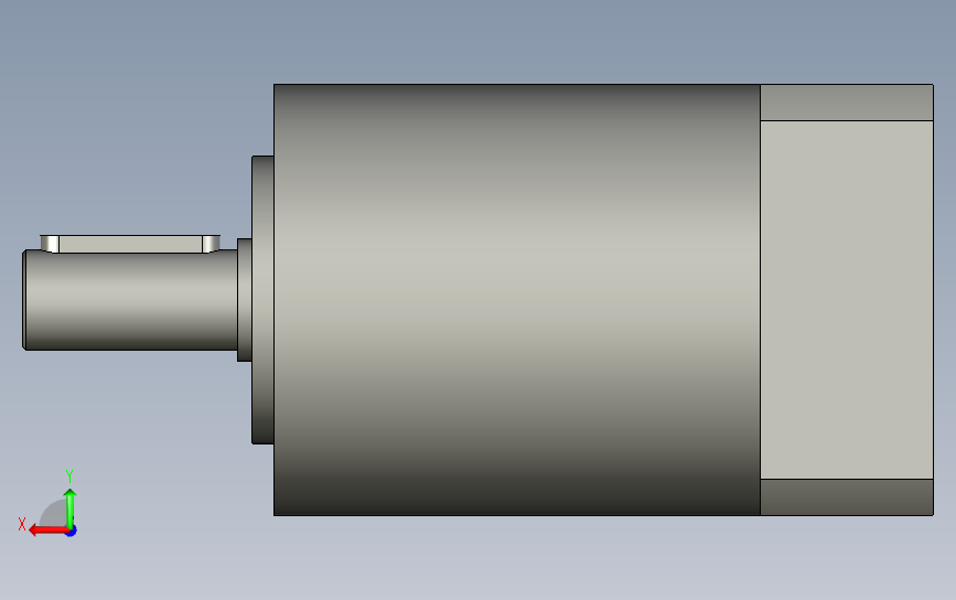 间隙减速器gearbox_gbx060003k_gbk_060_055_0_f 背面视图