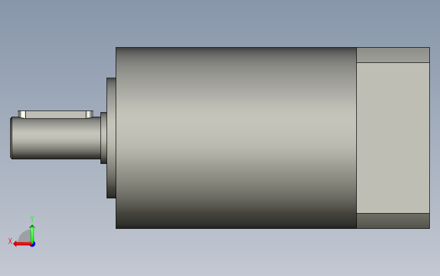 间隙减速器gearbox_gbx060025k_gbk_060_055_0_f 背面视图