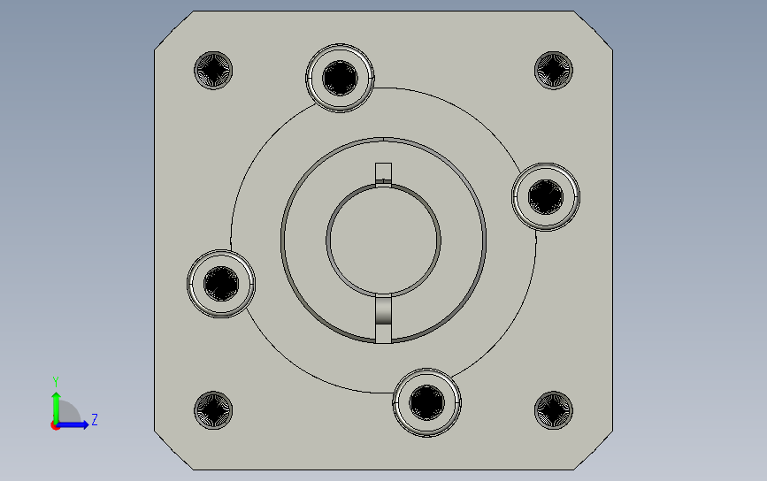 间隙减速器gearbox_gbx060060k_gbk_060_055_0_f 左侧视图