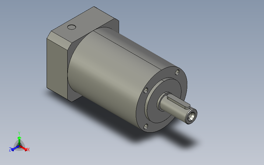 间隙减速器gearbox_gbx060060k_gbk_060_055_0_f 主视图