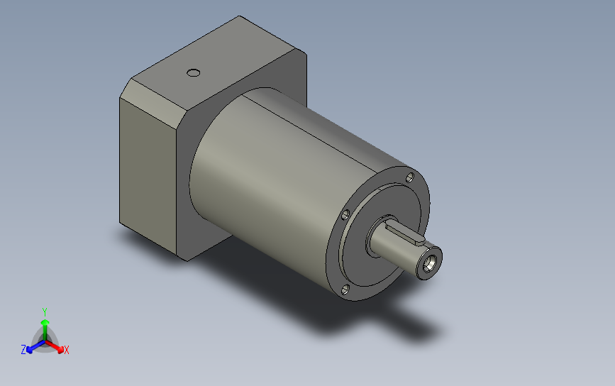 间隙减速器gearbox_gbx080016k_gbk_080_100_3_f 主视图