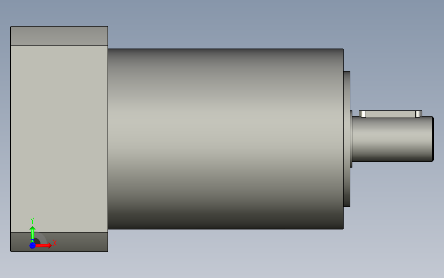 间隙减速器gearbox_gbx080016k_gbk_080_100_3_f 正面视图