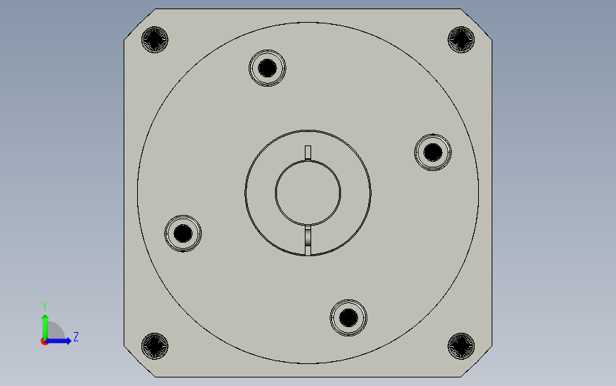 间隙减速器gearbox_gbx120100k_gbk_120_140_0_f 左侧视图