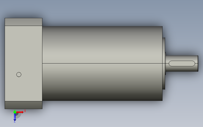 间隙减速器gearbox_gbx120100k_gbk_120_140_0_f 俯视图