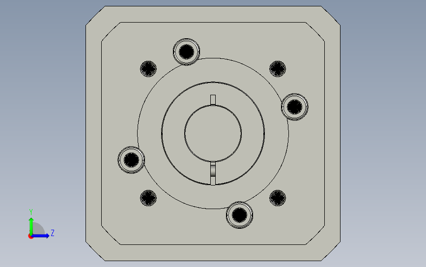 间隙减速器gearbox_gbx160015k_gbk_160_100_3_f 左侧视图