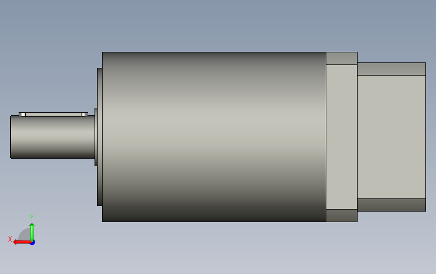 间隙减速器gearbox_gbx160015k_gbk_160_100_3_f 背面视图