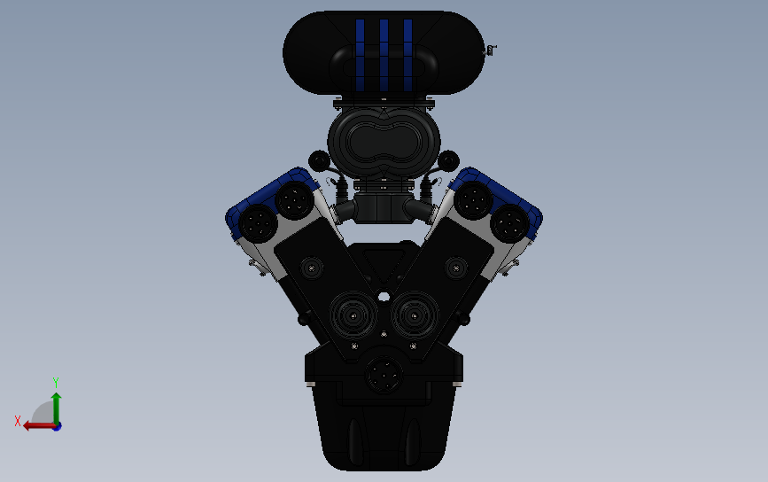 发动机V12 ENGINE 背面视图