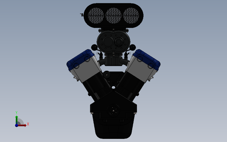 发动机V12 ENGINE 正面视图