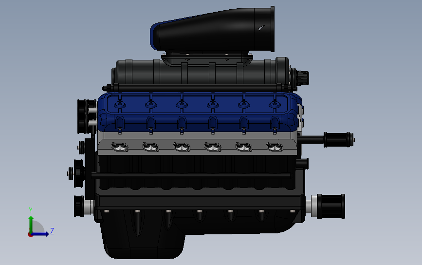 发动机V12 ENGINE 左侧视图