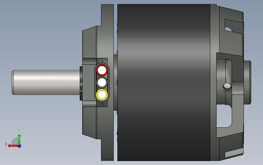 小型智能扫地机器人机构3D图纸 SOLIDWORKS设计 附x_t格式 背面视图