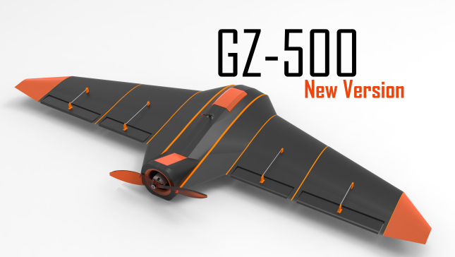 GZ-500 UAV无人机简易模型3D图纸 Solidworks设计