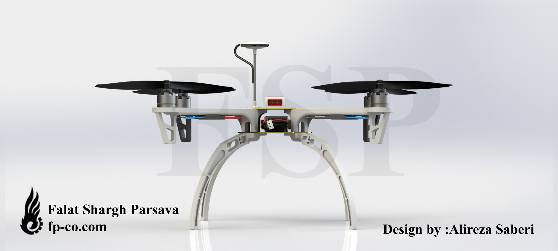 大疆DJI F450无人机框架三维建模图纸 SOLIDWORKS设计