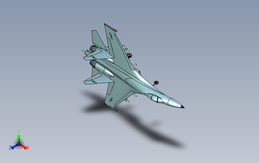 歼15 J-15战斗机三维建模图纸 UG NX设计