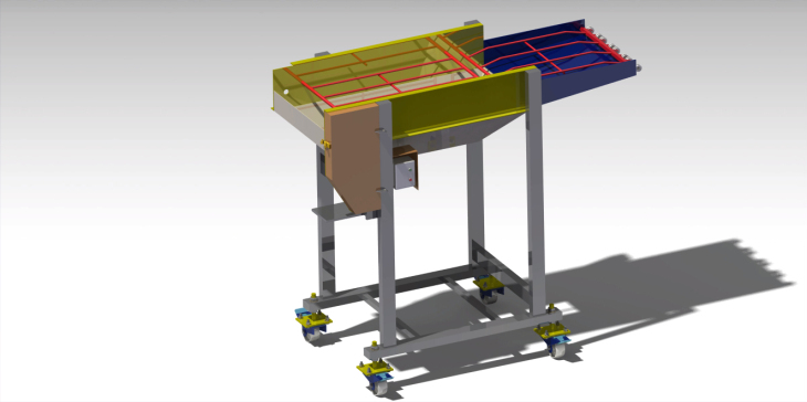 工业食品输送机结构3D图纸 CATIA设计