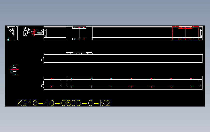 KS10上银线性模图纸_AotuCAD .dxf_模型图纸下载 – 懒石网