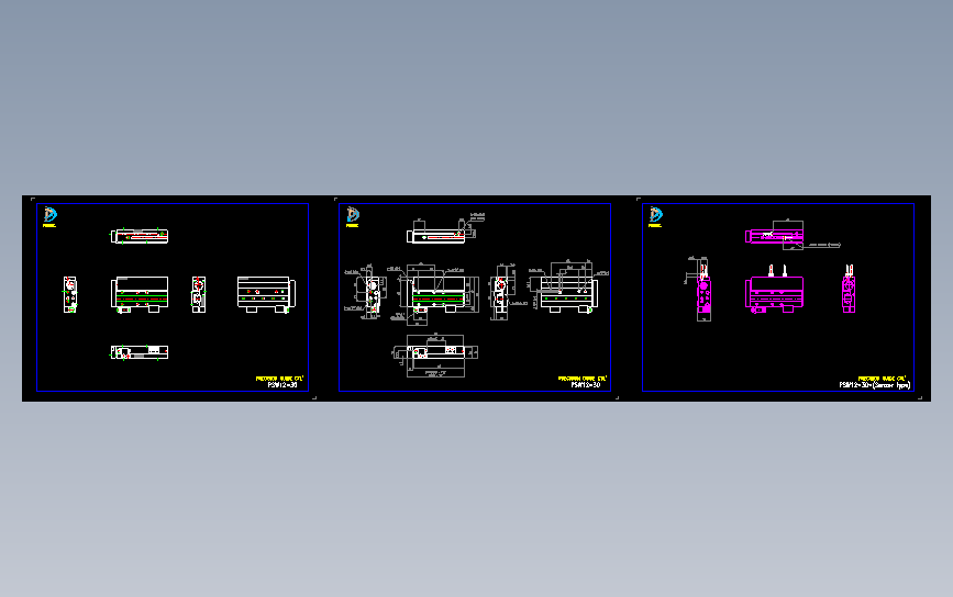 精密导轨PSW12-30图纸