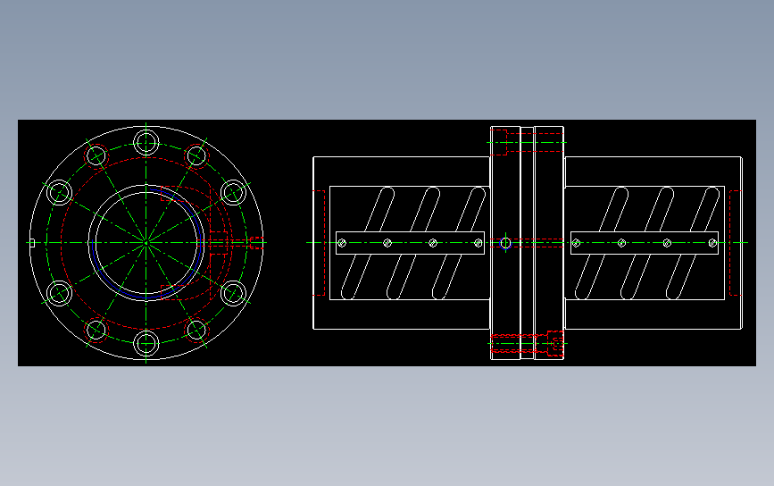 上银滚珠螺杆丝杠PFDW-TYPE I图纸