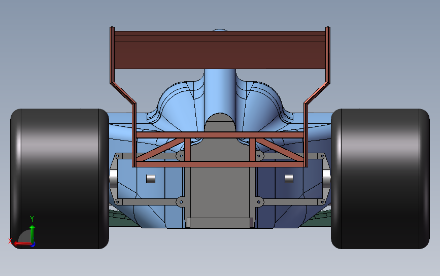 F1赛车 背面视图