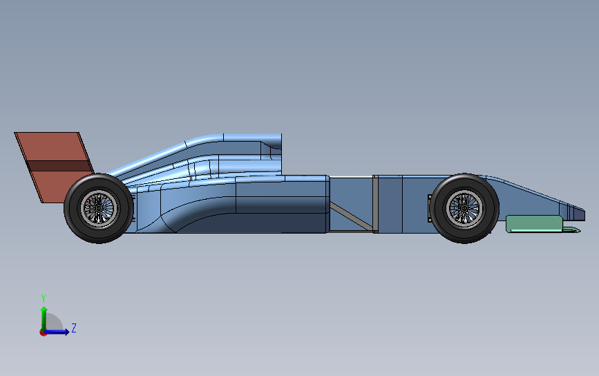 F1赛车 左侧视图