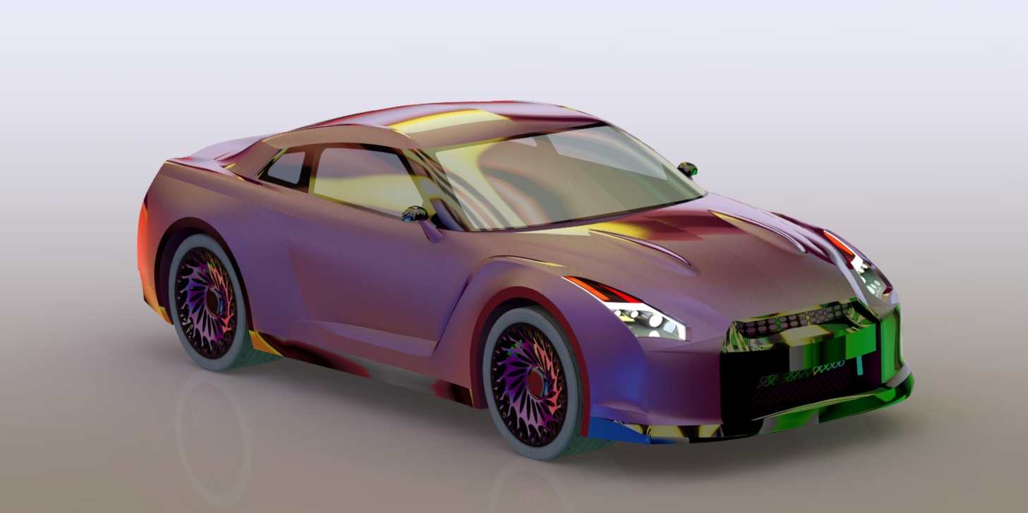 nissan GTR汽车_SOLIDWORKS 2021_模型图纸下载 – 懒石网
