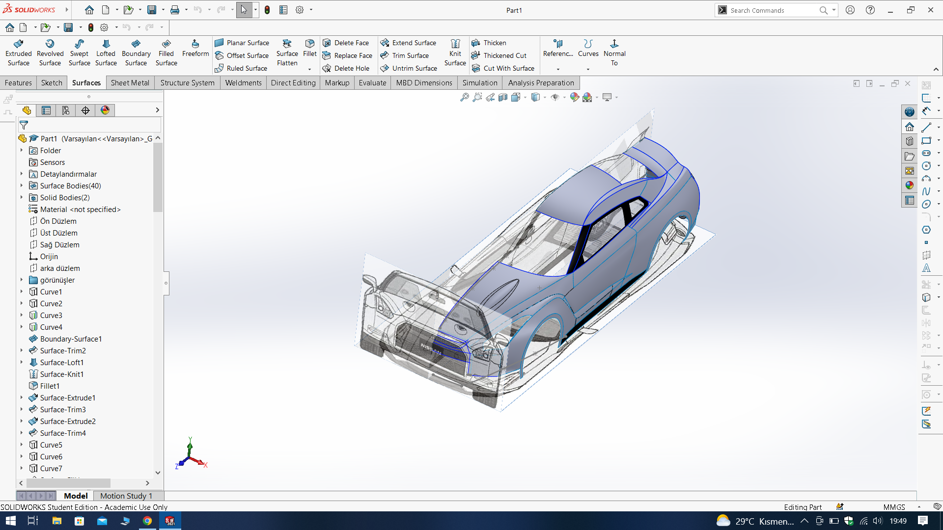 nissan GTR汽车_SOLIDWORKS 2021_模型图纸下载 – 懒石网