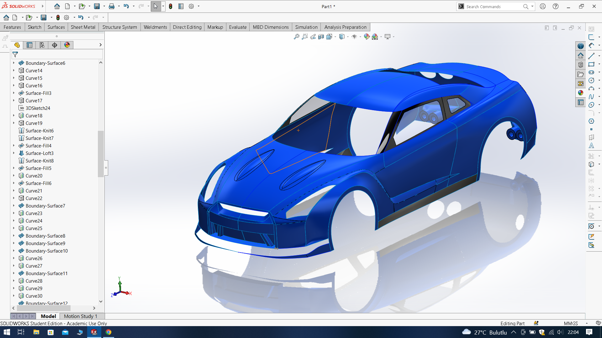 nissan GTR汽车_SOLIDWORKS 2021_模型图纸下载 – 懒石网