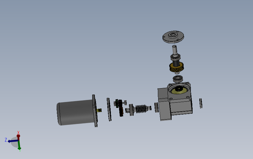 涡轮蜗杆减速机3D模型