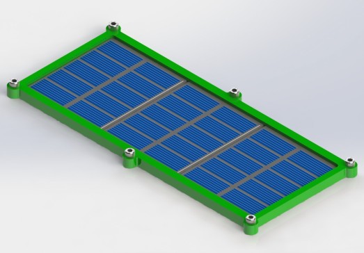 2.5V、600mA 太阳能电池板焊接夹具和外壳