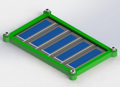 0.5V、100mA 太阳能电池板焊接夹具和外壳