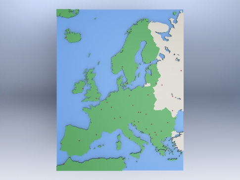 欧罗巴的 3D 地图