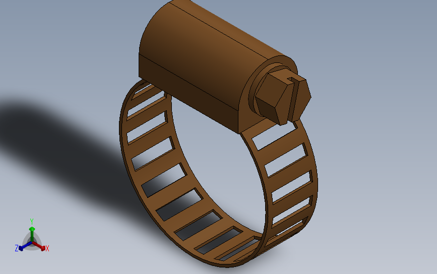 软管夹 Solidworks 2022 模型图纸下载 懒石网