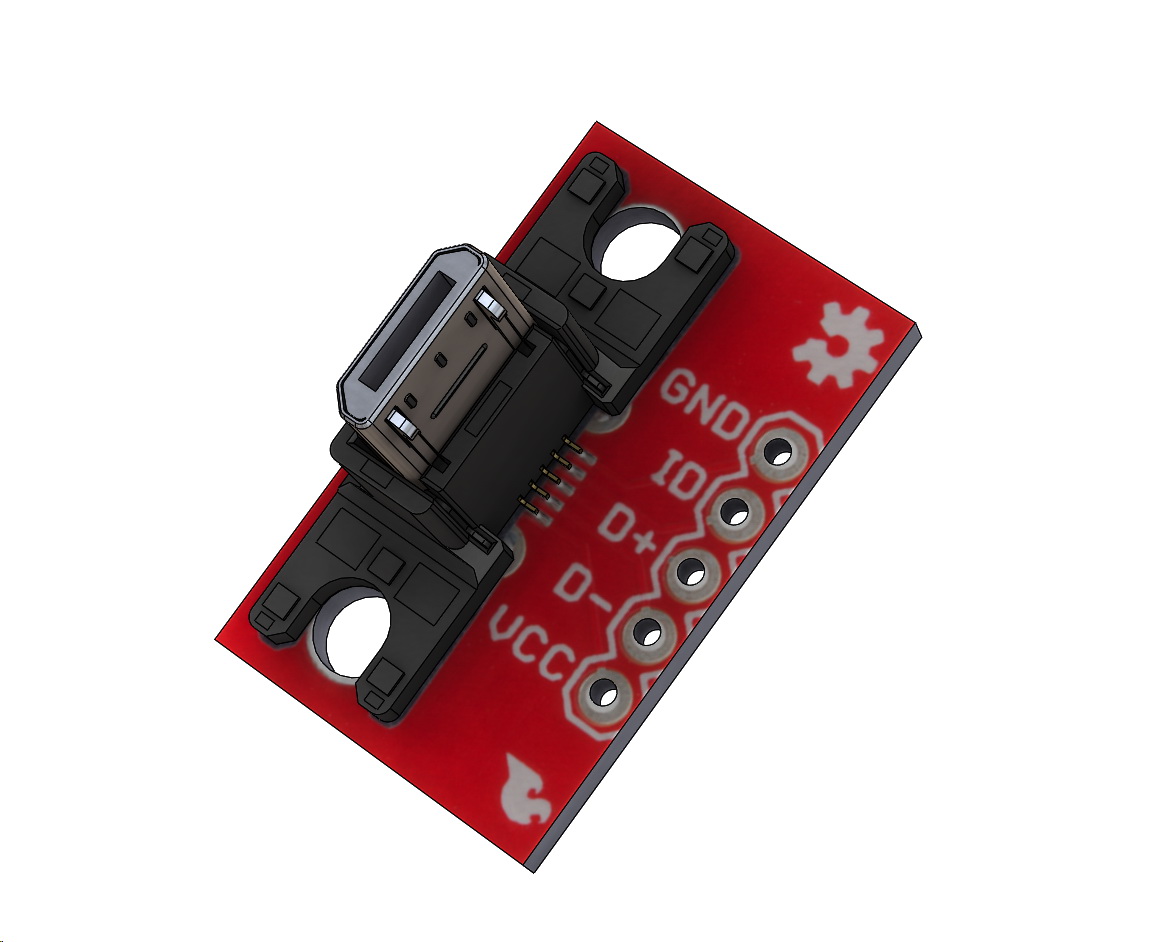 USB MicroB 插头分线器 BOB-10031_SOLIDWORKS 2019_模型图纸下载 – 懒石网