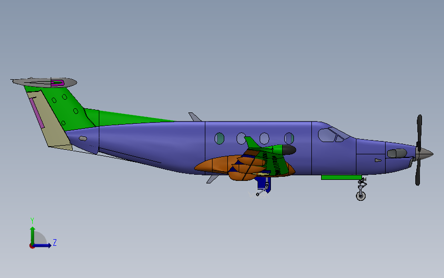 皮拉图斯 PC-12_SOLIDWORKS 2018_模型图纸下载 – 懒石网