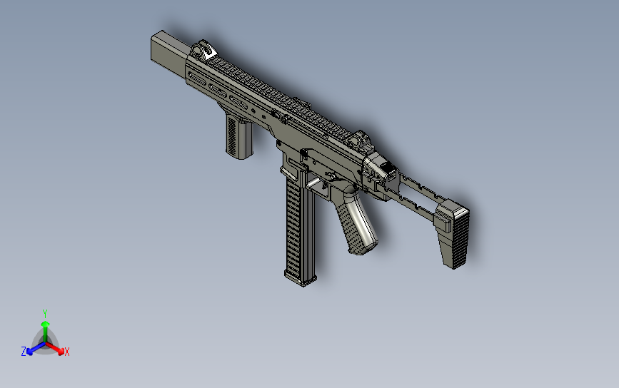 手枪口径卡宾枪(PCC)——SMG-45 主视图