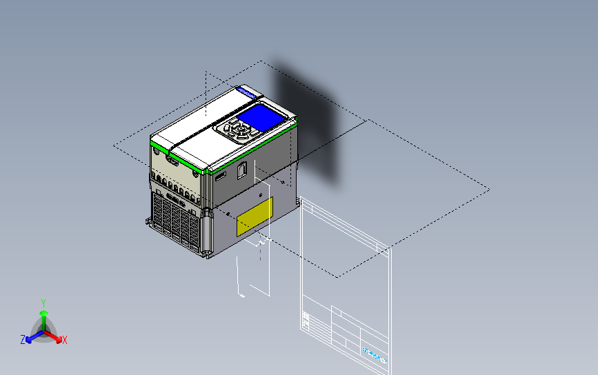 高性能矢量型变频器STEP_B00(MD520系列T2 Size 3.7-5.5G 整机外形图)