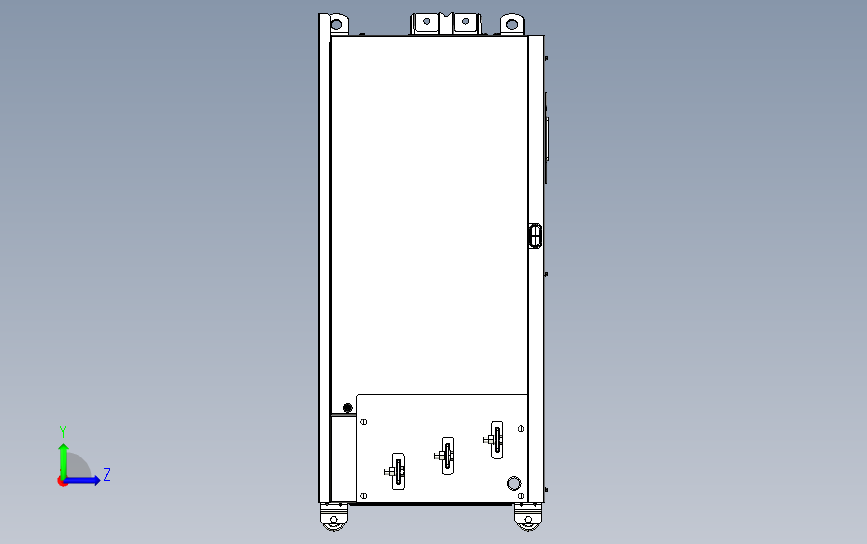 高性能矢量型变频器STEP_B00(MD520系列T10 Size 200-220G 整机外形图) 左侧视图