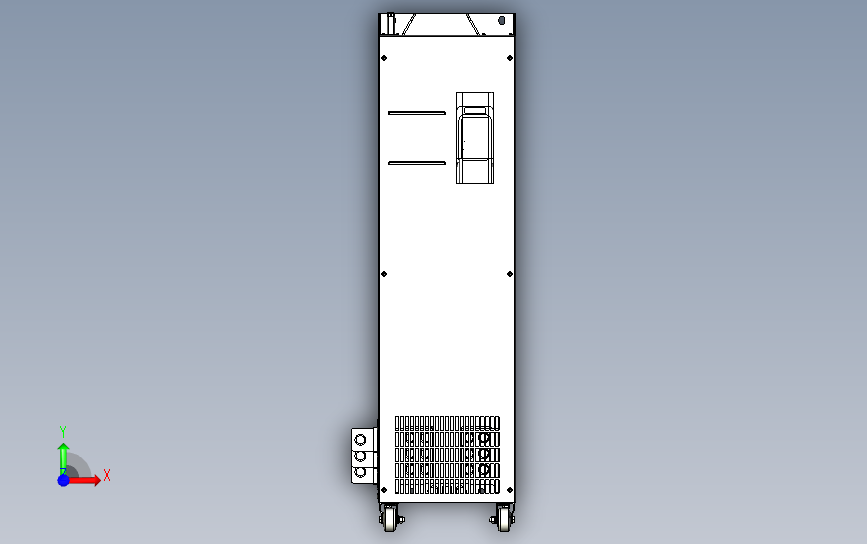 高性能矢量型变频器STEP_B00(MD520系列T10 Size 200-220G 整机外形图) 正面视图