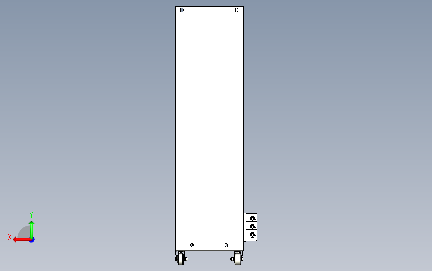 高性能矢量型变频器STEP_B00(MD520系列T10 Size 200-220G 整机外形图) 背面视图