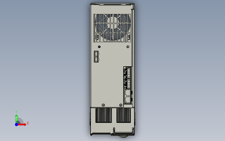 高性能多机传动驱动器STEP_B00(MD810-50M4TD7.5G201+整机外形图) 正面视图