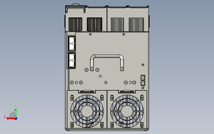 高性能多机传动驱动器STEP_B00(MY-20M4T110ZG020+整机外形图) 背面视图