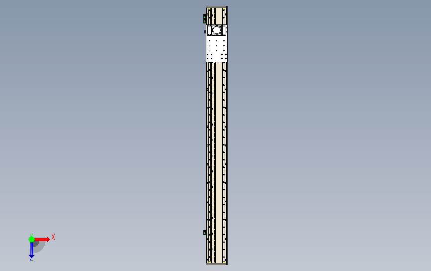 RDM17-1700齿轮齿条模组 负载300kg 大负载模组 RDM210齿轮齿条模组 桁架机器人 俯视图