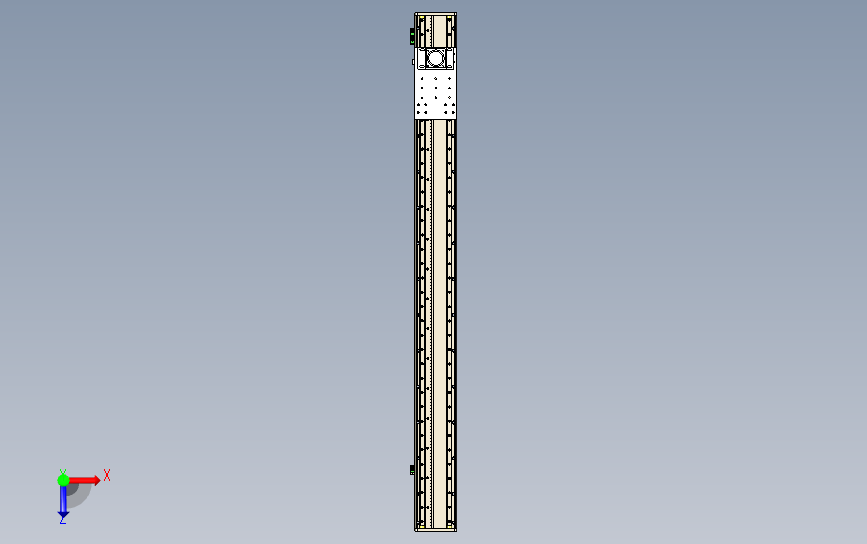 RDM17-1800齿轮齿条模组 负载300kg 大负载模组 RDM210齿轮齿条模组 桁架机器人 俯视图
