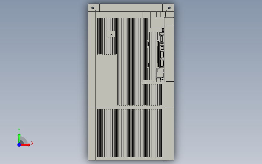 三菱直驱电机j4-11kb_a_stp 正面视图