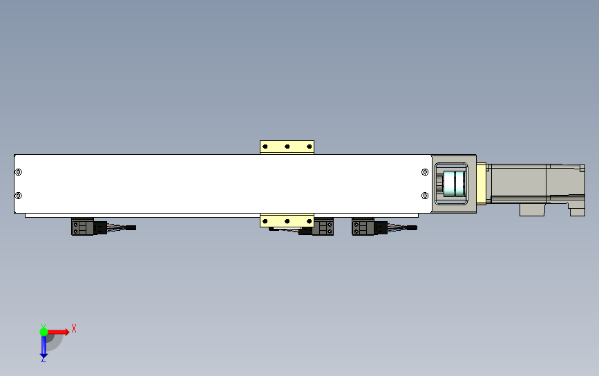 KK6005C-400A1-F0S2模组上银KK模组KK6005C-铸铁模组-电动滑台 俯视图