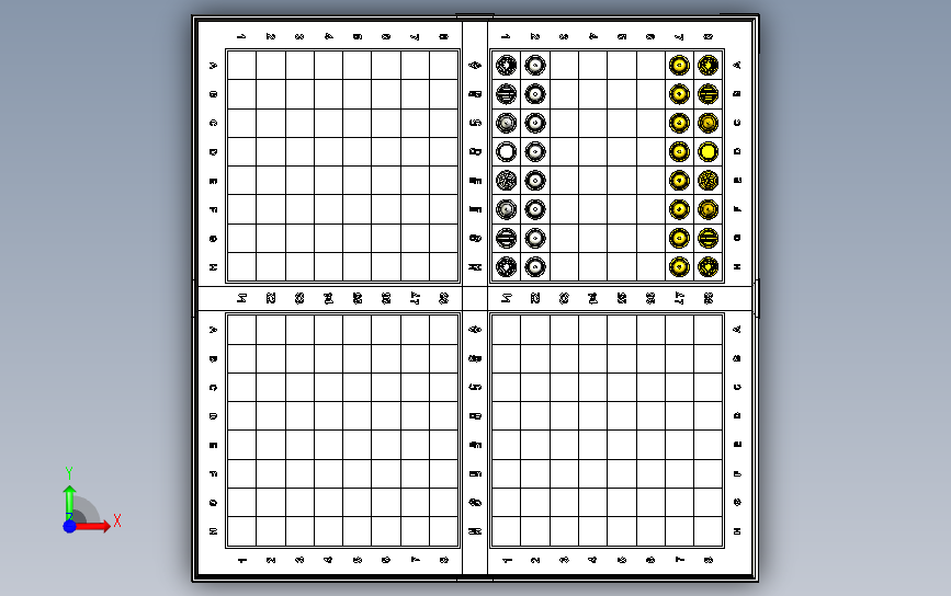国际象棋 正面视图
