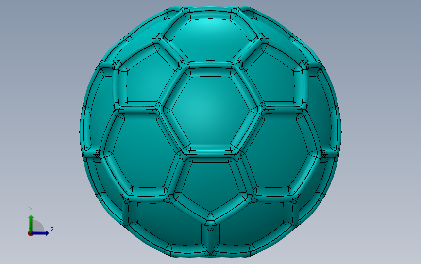 足球_SOLIDWORKS 2017_模型图纸下载 – 懒石网