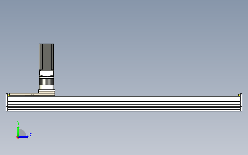 RDM210-1000齿轮齿条模组 负载300kg 大负载模组 RDM210齿轮齿条模组 左侧视图