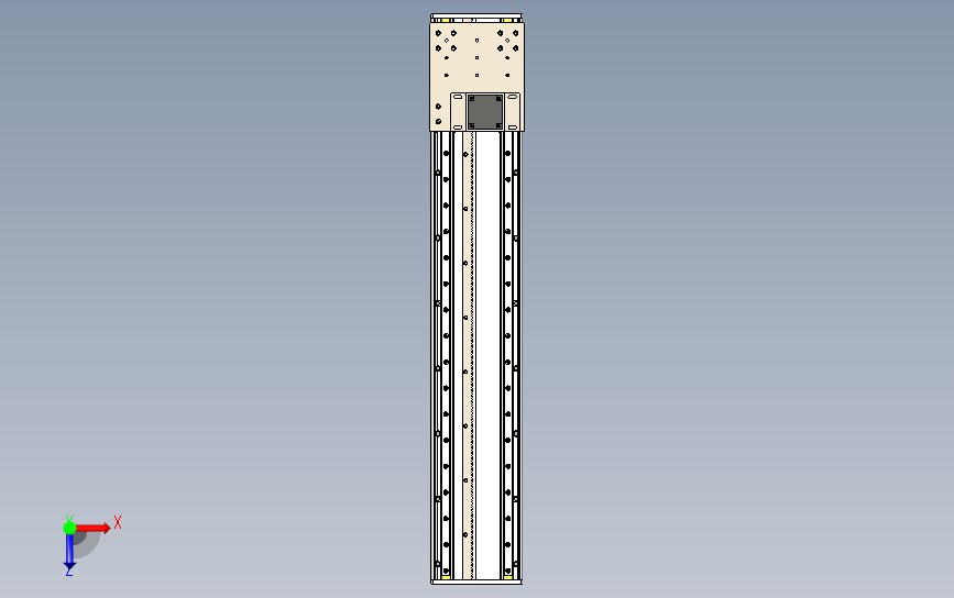 RDM210-1000齿轮齿条模组 负载300kg 大负载模组 RDM210齿轮齿条模组 俯视图